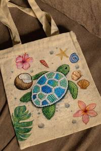 Sac fourre-tout brodé et perlé décoratif artistique pour les amateurs de mode et les collectionneurs - Product Image 6