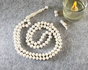 Collar de Tasbih de Hueso Natural, Moderno, Islámico, para la Oración Dhikr, Hecho a Mano, Ecológico - Product Image 4