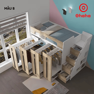 Lit superposé intelligent Ohaha avec armoire intégrée - GTTM014 - Product Image 5