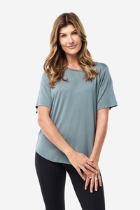 Camiseta de Algodón Suave y Transpirable para Mujer, Cuello Redondo, Estilo Casual, Corte Holgado, Manga Corta, con Colores Personalizados - Product Image 4