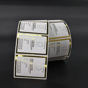 Custom Gold Foil Perfume Labels Waterproof Hot Stamping <b>Stickers</b> for Luxury Bottles - Product Image 2