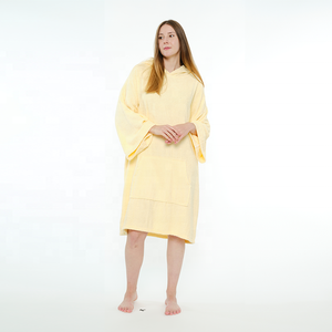 Poncho de calidad de lujo de gran tamaño para adultos y niños, Poncho de playa con logotipo privado personalizado, toalla de Poncho de surf para nadar con capucha de algodón - Product Image 3