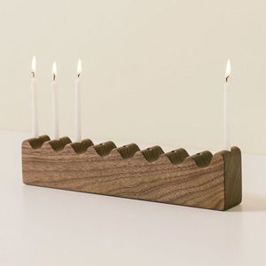 Latest Gold Metal Menorah <b>Candle</b> Holder 9 Branch Hanukkah Candelabra Jewish Festival Table Top Centerpiece Home Decor Gift Stand - Product Image 5