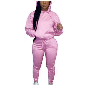 Conjunto de Sudadera con Capucha y Pantalones Deportivos Unisex 2026, Color Sólido, Felpa Francesa, Corte Regular, Otoño - Product Image 4