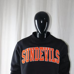 SUNDEVILS BLACK Sweat-shirt à col montant 100% ORANGE Broderie appliquée Sweat-shirt à col large URBAN PRODUCTIONS - Product Image 3