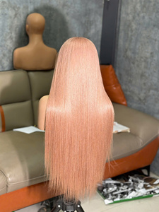 วิกผมแท้แบบตรงสีชมพู 13x4 HD Lace Front - Product Image 2