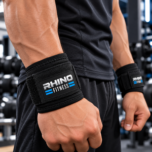ผ้าพันข้อมือลายพราง Rhino Fitness แบบมีแถบตีนตุ๊กแก สำหรับยกน้ำหนักและฝึกซ้อมในยิม - Product Image 2