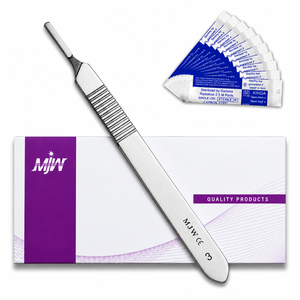 Manche de scalpel chirurgical MJW INTERNATIONAL n° 3 aciers inoxydables |   Poignée chirurgicale manuelle réutilisable compatible avec la lame n° 10 - Product Image 5