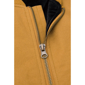 Gilet en toile uni pour homme, col montant, fermeture éclair, poches avant, vêtement d'extérieur décontracté, coupe-vent, rembourrage en polyester, idéal pour l'automne - Product Image 4