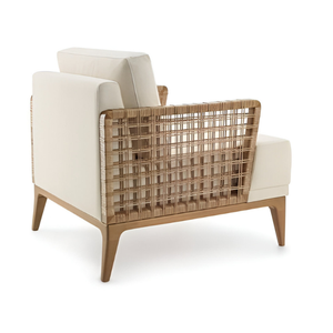 Fauteuil d'appoint en teck massif pour hôtel, villa, restaurant, complexe hôtelier, vente en gros sur mesure - Product Image 2