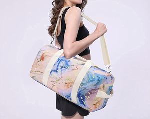 Sac de sport de voyage en velours côtelé personnalisé sublimé en polyester 600D avec fermeture éclair pour les yogis unisexes Sac multifonctionnel - Product Image 2