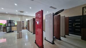 Porte en bois insonorisée et imperméable pour hôtel, placage PVC grain de bois, composite WPC, design minimaliste, salle de bain, salon, bureau - Product Image 6