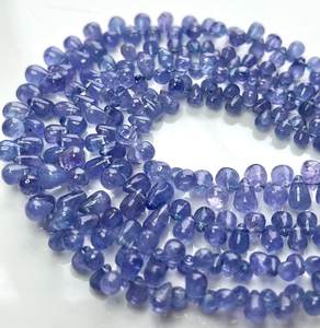 Natural Tanzanite Smooth Teardrop Shape Gemstone Beads 3-7mm Loose Tanzanite <b>Stone</b> Beads For Jewelry Making Wholesale Bulk - Product Image 5