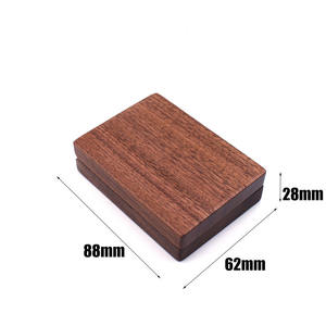 Rotating <b>Ring</b> <b>Box</b> Black Walnut Wood Wedding <b>Proposal</b> Jewelry & Necklace Storage <b>Box</b> Engraved Portable Jewelry Bag - Product Image 4