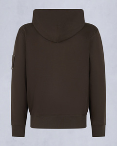 Sudadera con Capucha y Cremallera para Hombre, Color Marrón, Transpirable, Corte Regular, Color Sólido, Algodón, Ropa Casual, Marca Privada, Personalizable OEM/ODM - Product Image 2