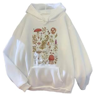 Otoño Invierno moda mujer jerséis con capucha coreano Kawaii calavera gráfico sudaderas Streetwear Casual diseño forrado de talla grande - Product Image 1