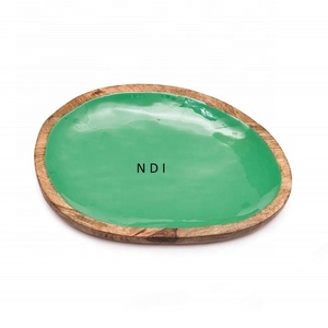 Assiette de service en bois émaillée de qualité durable pour la restauration, la décoration et l'équipement de service à bas prix - Product Image 5