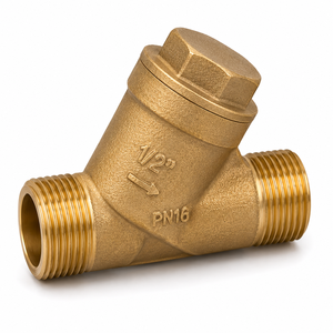Clapet anti-retour à ressort en bronze de 1/2 pouce, pièces de service en acier inoxydable AISI 410, filetage mâle BSP - Product Image 2