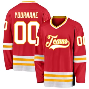 Best Selling Ice Hockey Jersey Custom Made Logo Sublimation Comfortable Embroidery Team Hockey Jersey - Product Image 6