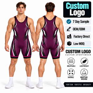 Custom Logo Sublimation Wrestling Singlet Body Wear <b>Bodysuit</b> Wrestling Singlets Men Women Wrestling Singlet - Product Image 1