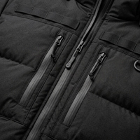 Veste matelassée à capuche noire pour homme, chaude, légère, imperméable, réversible, avec logo One Apex sur le devant, idéale pour l'hiver et les activités de plein air