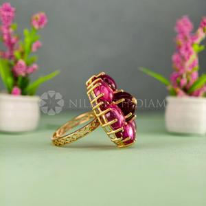 Color Diamond <b>Ring</b> in Round Cut <b>Fine</b> Diamond Jewelry Lab Created Diamond <b>Ring</b> in White & Rose Gold Diamond <b>Ring</b> for Women's - Product Image 3
