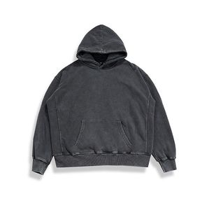 Sweat à capuche surdimensionné personnalisé OEM ODM en coton épais délavé à l'acide, style streetwear vintage, pull décontracté doux pour homme - Product Image 5