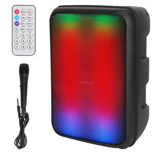 Altoparlante Portatile Wireless per Feste con Luci Colorate da 8 Pollici, Funzione TWS, Sistema PA DJ, Radio FM, Lettura Schede USB/MMC, Aux, Registrazione - Product Image 1