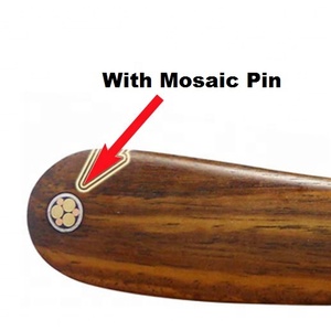 เครื่องโกนหนวดเหล็กดามัสกัสแบบวินเทจทำด้วยมืออุปกรณ์โกนหนวดด้ามจับไม้โรสโมเสคสำหรับร้านตัดผม - Product Image 4