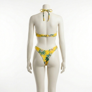 Bikini Personalizado con Etiqueta Metálica, Bikini de Cintura Alta, Traje de Baño Personalizado, Ropa de Playa, Conjunto de Bikini Sexy de Dos Piezas con Tiras 2023 - Product Image 2