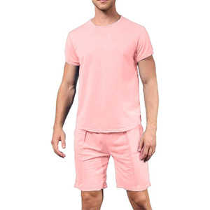 Conjunto a Medida para Hombre, Fabricante de Camisetas y Pantalones Cortos de Algodón, Verano, OEM, Marca Privada, Venta al Por Mayor - Product Image 2