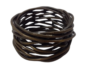 Anillo para Servilletas de Aluminio Trenzado Hecho a Mano, Acabado Negro, Ecológico, Duradero, Decoración Rústica para Fiestas en Interiores/Exteriores - Product Image 4