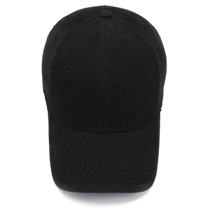 Casquette snapback unisexe noire à 6 panneaux en coton, ajustable, décontractée pour adultes - Product Image 3