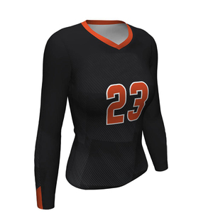 Maillot de volley-ball pour femmes à manches longues, impression par sublimation personnalisée de haute qualité, polyester respirant, vêtements de sport d'équipe, vente chaude - Product Image 4