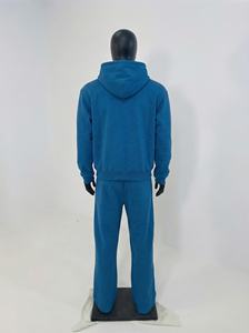 Ensemble de survêtement en coton personnalisé pour hommes |   Sweat-shirt et pantalon de survêtement brodés |   Fabricant de vêtements de sport en marque blanche OEM - Product Image 2