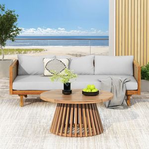Set di mobili da giardino premium Claremont con divano letto a 3 posti e tavolo in legno di acacia - Product Image 2