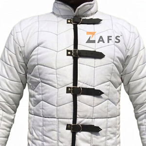 Manteau Gambeson Médiéval de Haute Qualité, Veste d'Armure en Coton Épais Rembourré, Longue, pour Reconstitutions Historiques, Costume de Chevalier Viking - Product Image 5