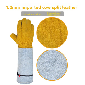 Gants d'apiculture en cuir Vantrex à manches longues, protection thermique, gants d'apiculture pour l'extérieur - Product Image 4
