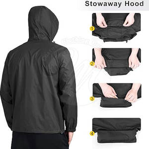 Chaqueta de lluvia para hombre de nuevo diseño, manga larga, de nailon/poliéster, en venta. - Product Image 5