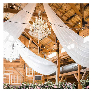 ผ้าม่านโพลีเอสเตอร์ติดผนังอเนกประสงค์แบบใหม่ม่านแขวนเพดานสำหรับโรงแรมงานแต่งงานหน้าต่างในหลากหลายสไตล์ - Product Image 1