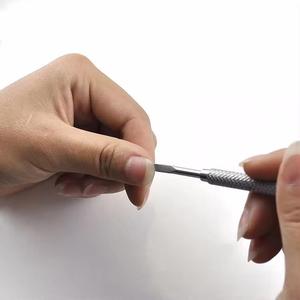 2026 trending <b>nail</b> pusher Stainless steel <b>nail</b> cleaner Double ended <b>nail</b> <b>tool</b> New design <b>nail</b> cuticle pusher - Product Image 3