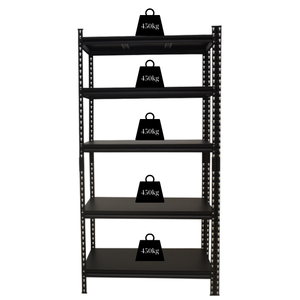 Wholesale Heavy Duty 5 Tier 61cm Matte Black Powder Coated Steel Boltless <b>Shelf</b> for Garage Storage - Product Image 1