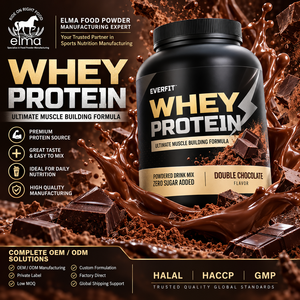Fournisseur de poudre de protéines de lactosérum à la vanille en marque privée en Malaisie, fabrication OEM de shakes WPC sur mesure, croissance musculaire pour adultes, 20-29g - Product Image 1
