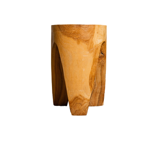Taburete Trípode de Madera de Teca Sólida ARTERRA Premium para Uso en Villas, Hoteles y Apartamentos - Asiento Versátil para Espacios Rústicos/Modernos Hecho a Mano - Product Image 1