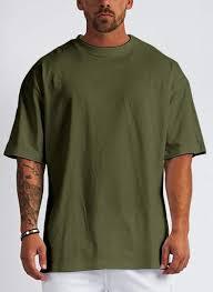 Camiseta Premium para Hombre de Textura Suave, Corte Holgado, Tejido Grueso de Felpa Francesa, Transpirable, de Calidad, Lisa, Ropa Masculina de Moda - Product Image 3