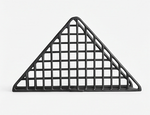 Porta Servilletas de Hierro Sólido Negro en Metal con un Fabuloso Diseño Triangular, Perfecto para Decoración de Mesa en el Hogar y Restaurantes - Product Image 1