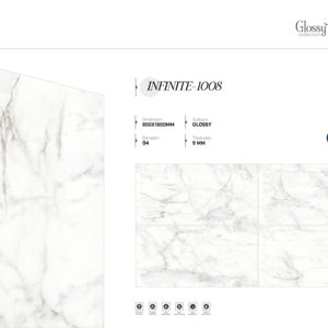 Carreaux de porcelaine brillants de luxe, modernes et de grande taille, dimensions 800x1600, 1200x1800, 750x1500 mm, pour usage commercial et résidentiel - Product Image 1