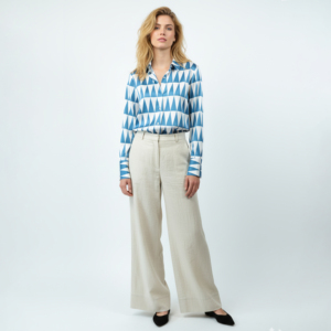 Overol Elegante de Pierna Ancha con Tela Lurex, Cintura Alta y Elástica para Mujer, Pantalones Largos Casuales - Product Image 1