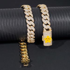 สร้อยคอทองคำแบบ Cuban Link ประดับเพชร VVS Moissanite สุดหรูสำหรับผู้ชาย เครื่องประดับฮิปฮอปสุดโดดเด่น - Product Image 2