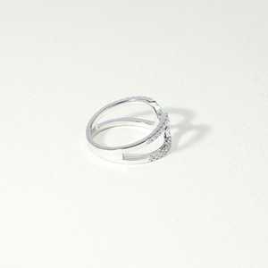 Anillo de Diamantes Cultivados en Laboratorio con Corte Redondo, Oro Sólido de 10K, 14K, 18K, Pavé de Varias Hileras, Media Eternidad, Estilo Cóctel, Regalo de Lujo para Mujer - Product Image 5
